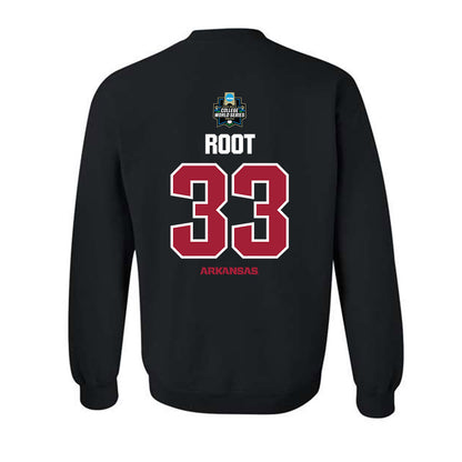 Arkansas - NCAA Baseball : Zach Root - NCAA® World Series Classic Shersey Crewneck Sweatshirt-1