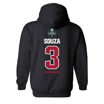 Arkansas - NCAA Baseball : Nolan Souza - NCAA® World Series Classic Shersey Hooded Sweatshirt-1