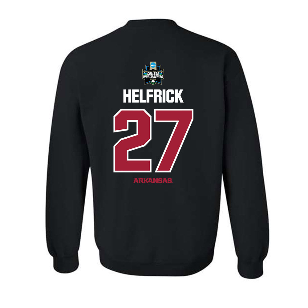 Arkansas - NCAA Baseball : Ryder Helfrick - NCAA® World Series Classic Shersey Crewneck Sweatshirt-1