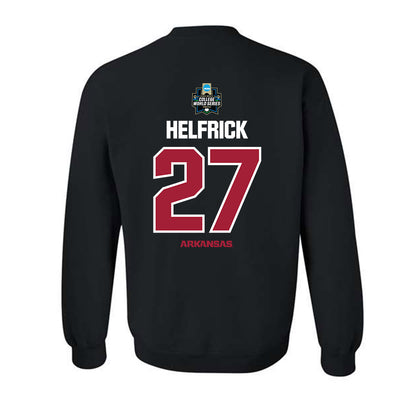 Arkansas - NCAA Baseball : Ryder Helfrick - NCAA® World Series Classic Shersey Crewneck Sweatshirt-1