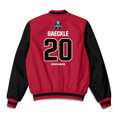 Arkansas - NCAA Baseball : Gabe Gaeckle - Bomber Jacket-1
