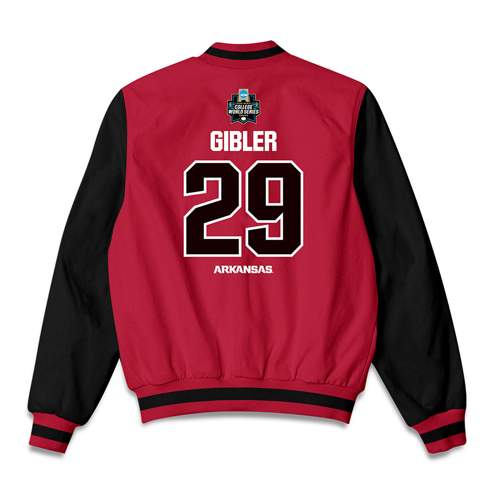 Arkansas - NCAA Baseball : Cole Gibler - Bomber Jacket-1