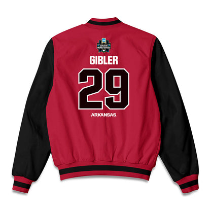 Arkansas - NCAA Baseball : Cole Gibler - Bomber Jacket-1