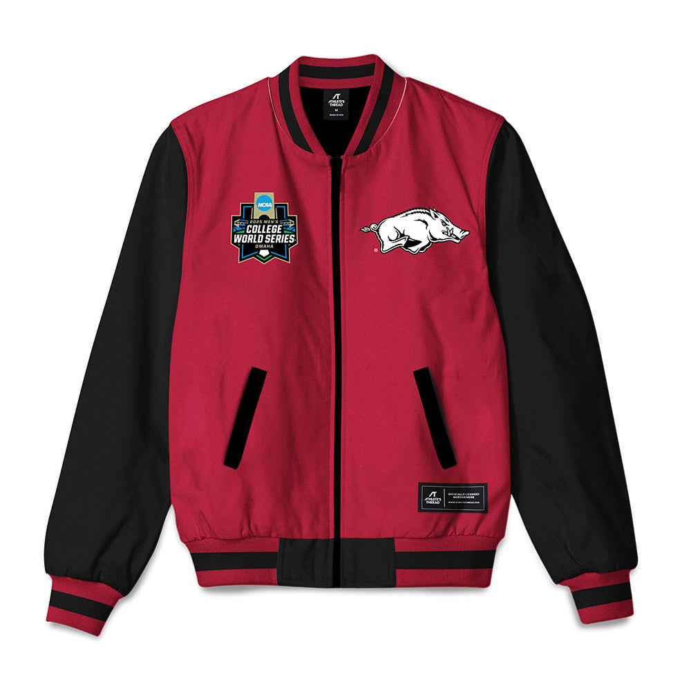 Arkansas - NCAA Baseball : Carson Wiggins - Bomber Jacket-0