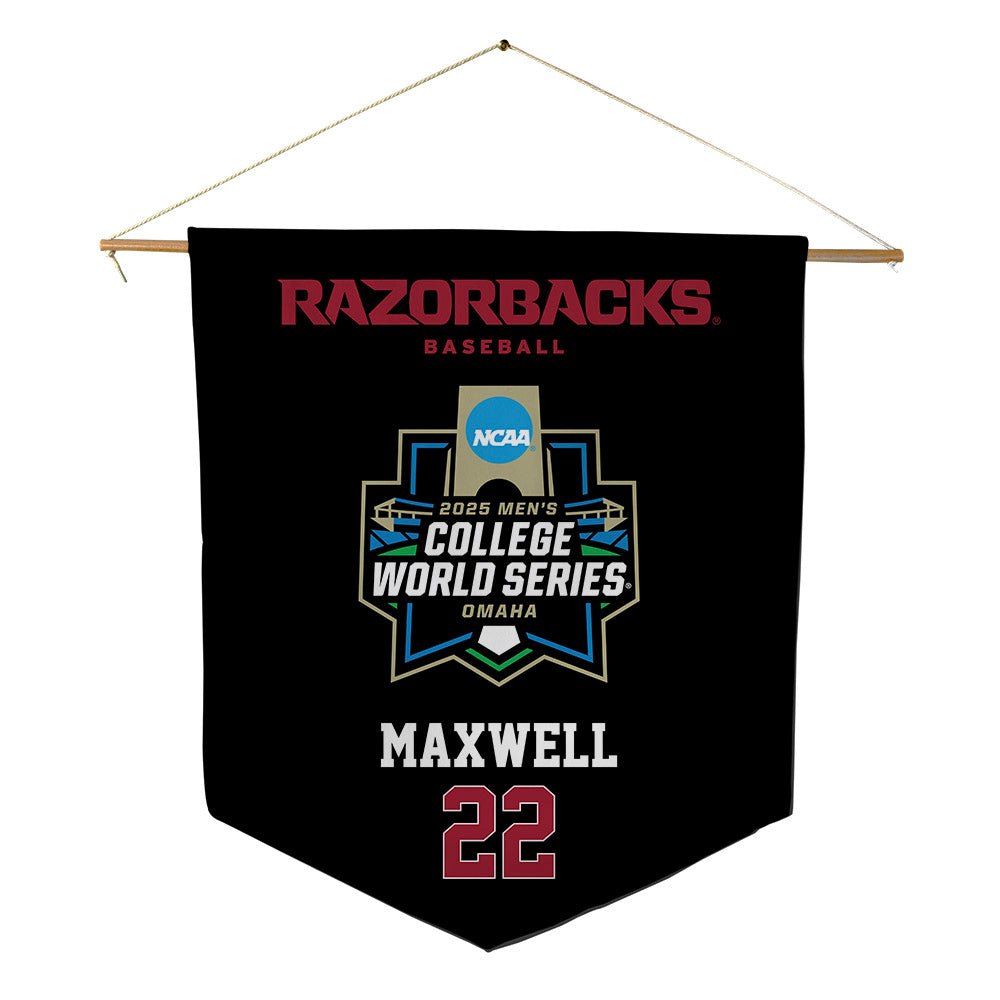 Arkansas - NCAA Baseball : Logan Maxwell - NCAA® World Series Pennant - 18" x 21"-0