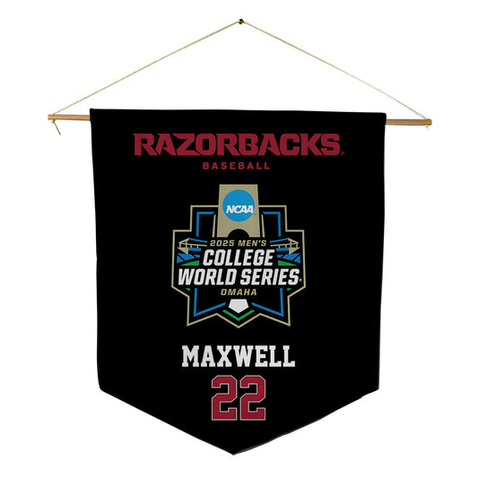 Arkansas - NCAA Baseball : Logan Maxwell - NCAA® World Series Pennant - 18" x 21"-0