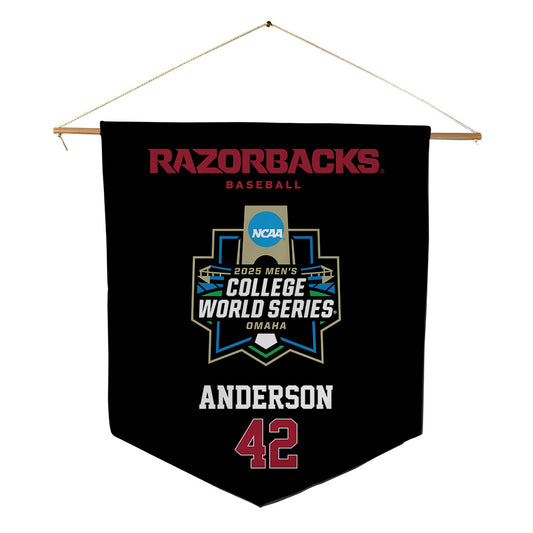 Arkansas - NCAA Baseball : Michael Anderson - NCAA® World Series Pennant - 18" x 21"-0
