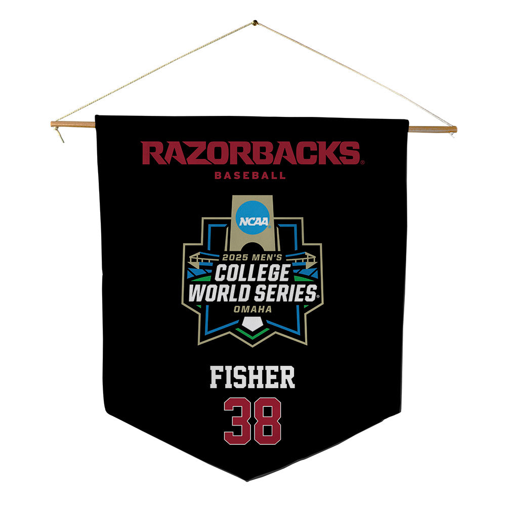 Arkansas - NCAA Baseball : Colin Fisher - NCAA® World Series Pennant - 18" x 21"-0
