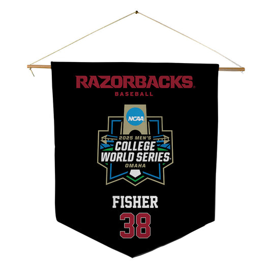 Arkansas - NCAA Baseball : Colin Fisher - NCAA® World Series Pennant - 18" x 21"-0