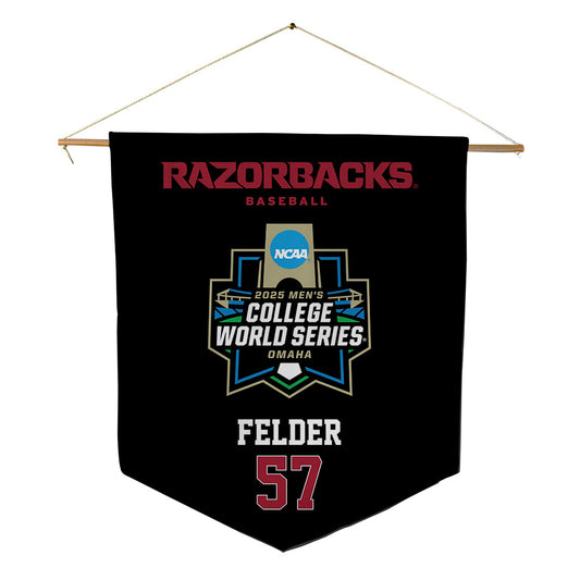 Arkansas - NCAA Baseball : Ross Felder - NCAA® World Series Pennant - 18" x 21"-0