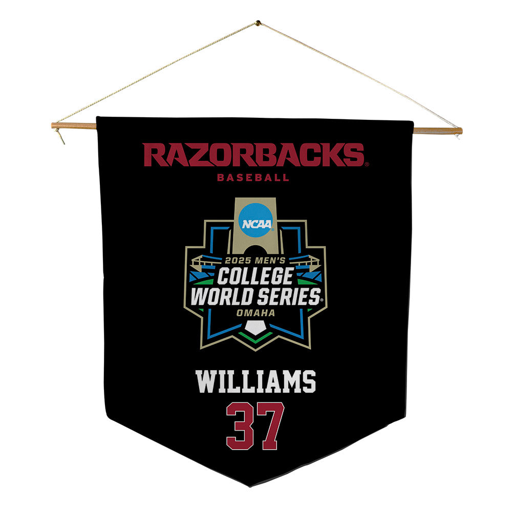 Arkansas - NCAA Baseball : Luke Williams - NCAA® World Series Pennant - 18" x 21"-0