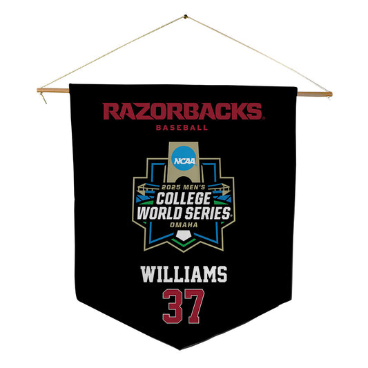 Arkansas - NCAA Baseball : Luke Williams - NCAA® World Series Pennant - 18" x 21"-0