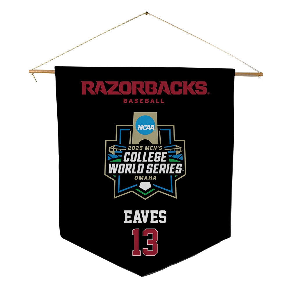 Arkansas - NCAA Baseball : Steele Eaves - NCAA® World Series Pennant - 18" x 21"-0