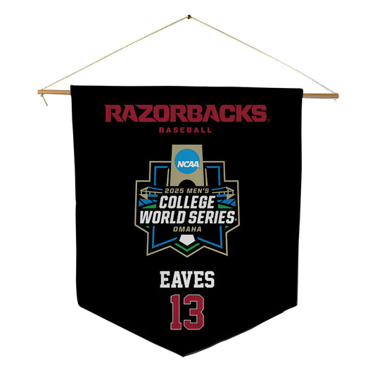 Arkansas - NCAA Baseball : Steele Eaves - NCAA® World Series Pennant - 18" x 21"-0