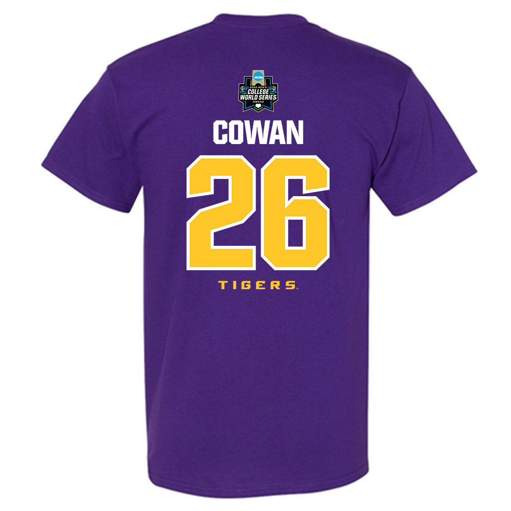 LSU - NCAA Baseball : Zac Cowan - NCAA® World Series Classic Shersey T-Shirt-1