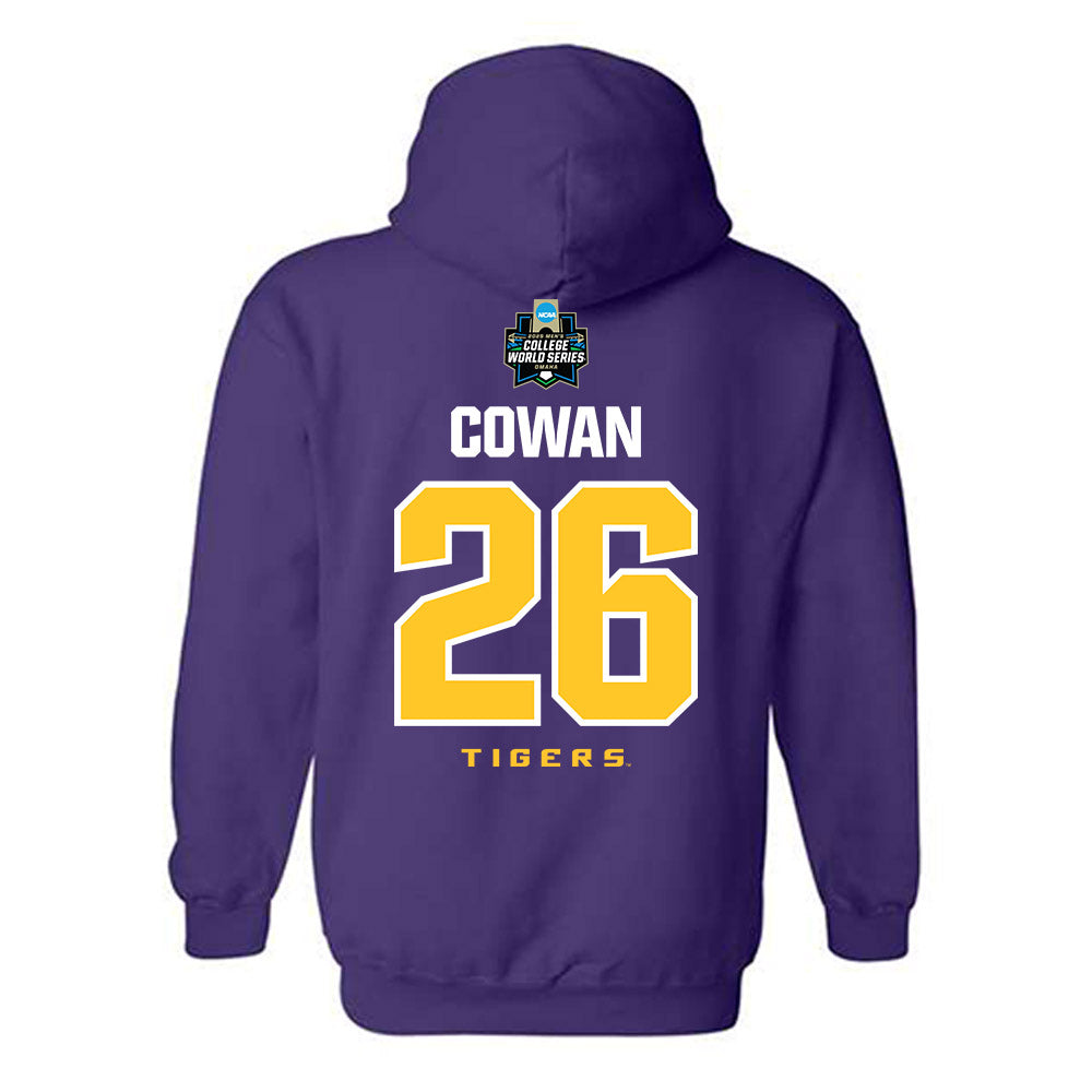 LSU - NCAA Baseball : Zac Cowan - NCAA® World Series Classic Shersey Hooded Sweatshirt-1