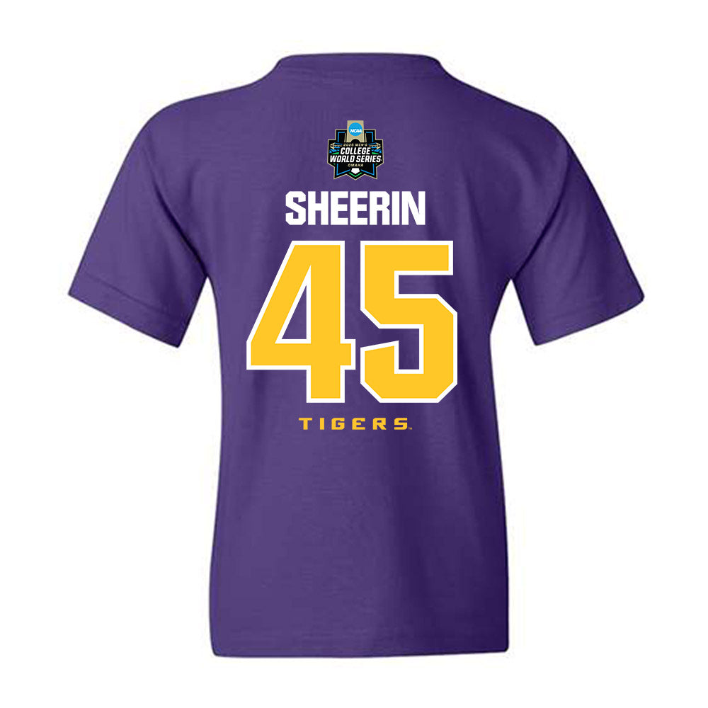LSU - NCAA Baseball : Deven Sheerin - NCAA® World Series Classic Shersey Youth T-Shirt-1