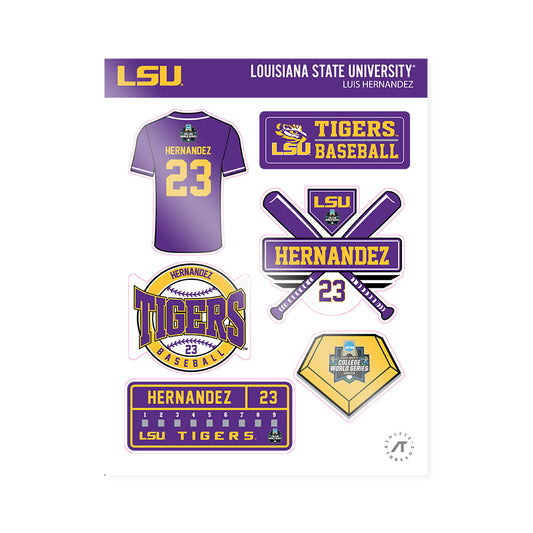 LSU - NCAA Baseball : Luis Hernandez - NCAA® World Series Sticker Sheet-0