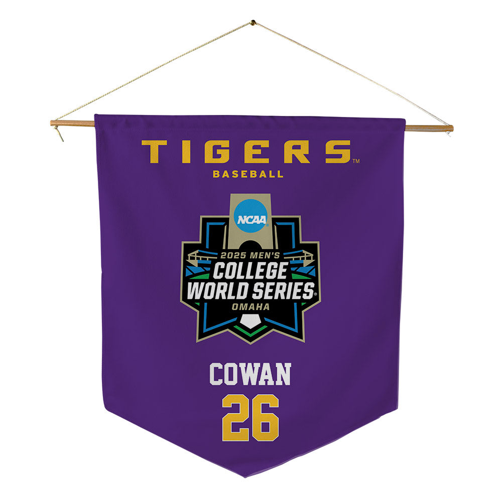 LSU - NCAA Baseball : Zac Cowan - NCAA® World Series Pennant - 18" x 21"-0