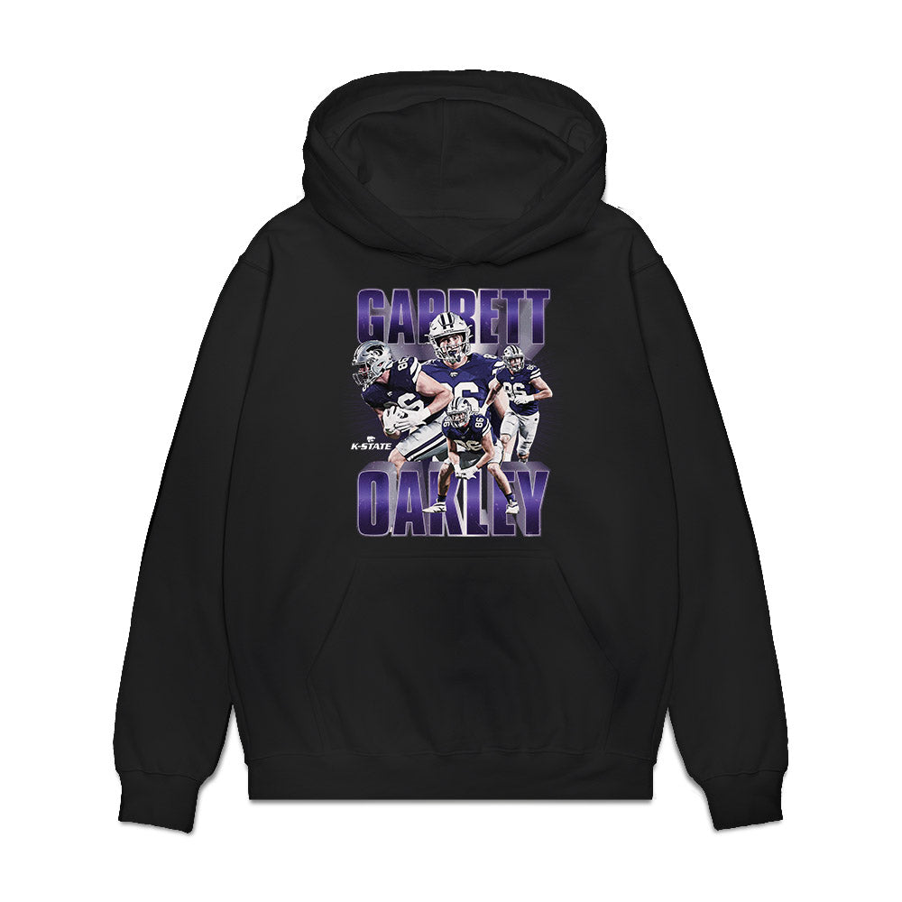 Kansas State - NCAA Football : Garrett Oakley - Caricature Premium Hooded Sweatshirt-0