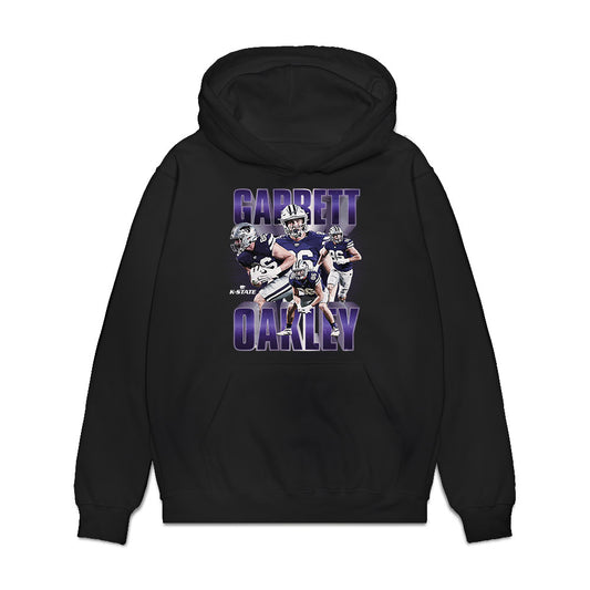 Kansas State - NCAA Football : Garrett Oakley - Caricature Premium Hooded Sweatshirt-0