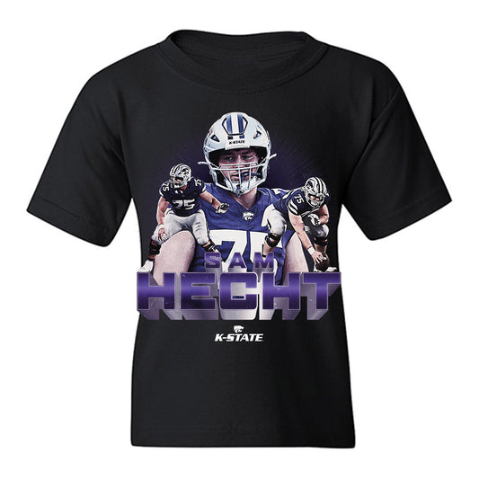 Kansas State - NCAA Football : Sam Hecht - Caricature Youth T-Shirt-0