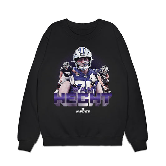 Kansas State - NCAA Football : Sam Hecht - Caricature Premium Crewneck Sweatshirt-0