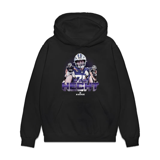 Kansas State - NCAA Football : Sam Hecht - Caricature Premium Hooded Sweatshirt-0