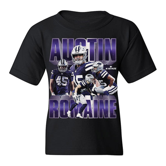 Kansas State - NCAA Football : Austin Romaine - Caricature Youth T-Shirt-0