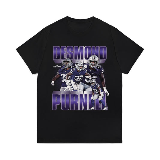 Kansas State - NCAA Football : Desmond Purnell - Caricature Comfort Colors T-Shirt-0