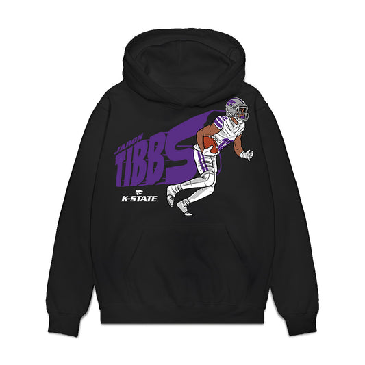 Kansas State - NCAA Football : Jaron Tibbs - Caricature Premium Hooded Sweatshirt-0