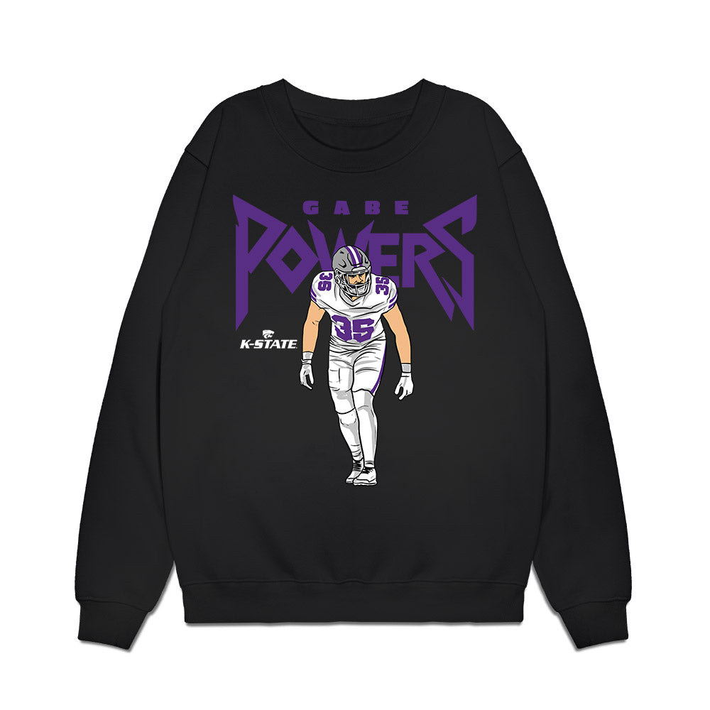 Kansas State - NCAA Football : Gabe Powers - Caricature Premium Crewneck Sweatshirt-0