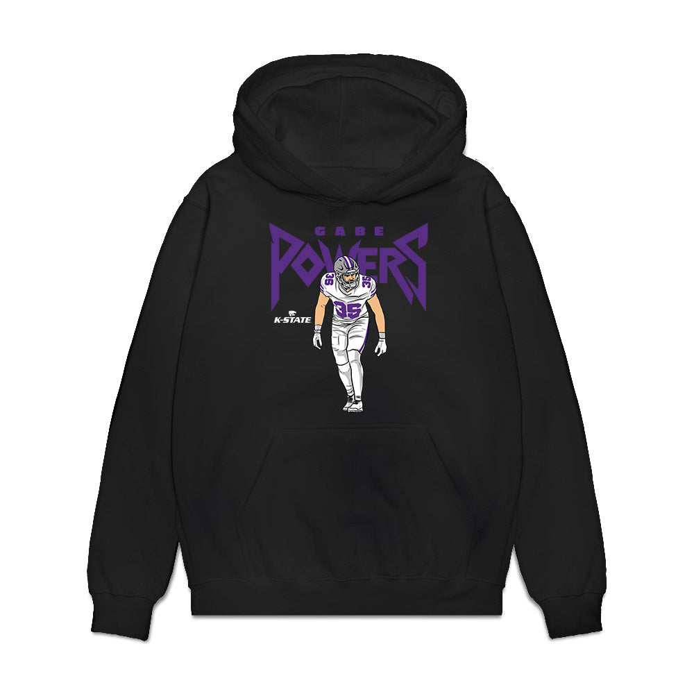 Kansas State - NCAA Football : Gabe Powers - Caricature Premium Hooded Sweatshirt-0