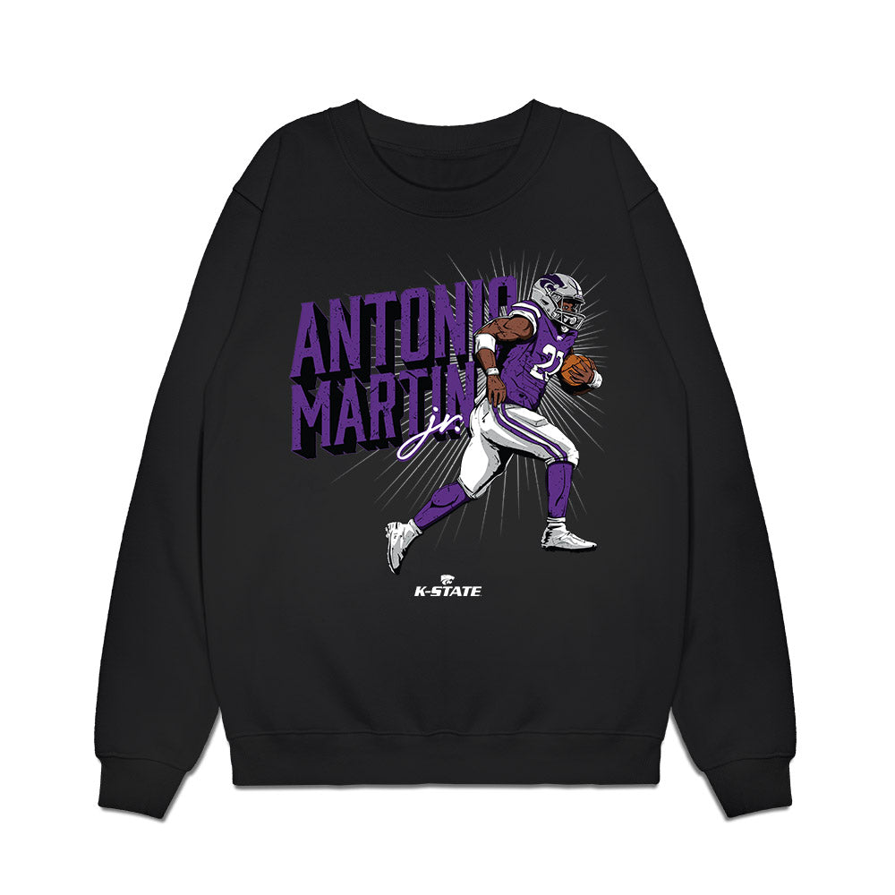 Kansas State - NCAA Football : Antonio Martin Jr - Caricature Premium Crewneck Sweatshirt-0