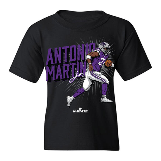 Kansas State - NCAA Football : Antonio Martin Jr - Caricature Youth T-Shirt-0