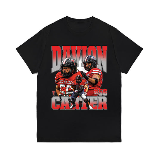 Texas Tech - NCAA Football : Davion Carter - Caricature Comfort Colors T-Shirt-0