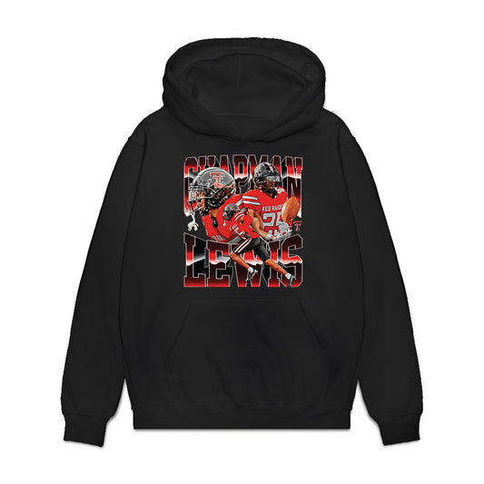 Texas Tech - NCAA Football : Chapman Lewis - Caricature Premium Hooded Sweatshirt-0