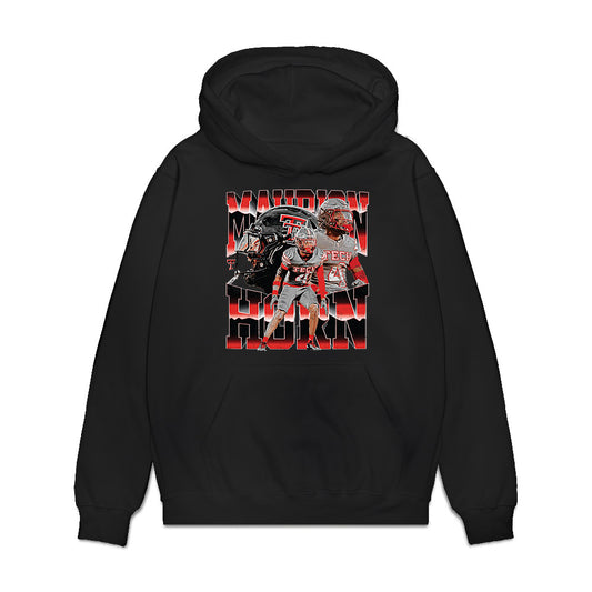 Texas Tech - NCAA Football : Maurion Horn - Caricature Premium Hooded Sweatshirt-0