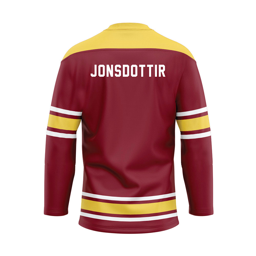 NSU - NCAA Women's Track & Field : Elisabet Jonsdottir - Maroon Hockey Jersey-1
