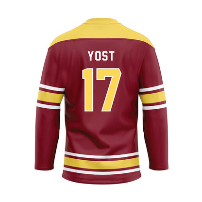 NSU - NCAA Women's Volleyball : Ashley Yost - Maroon Hockey Jersey-1