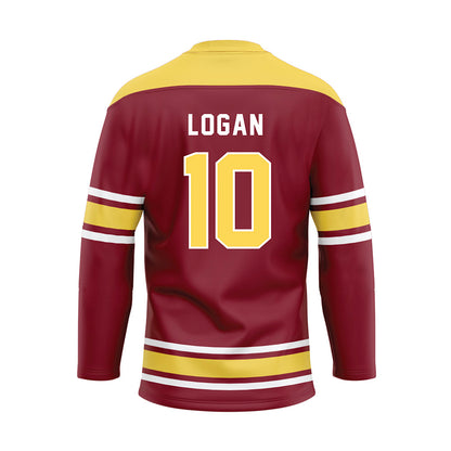 NSU - NCAA Football : Cooper Logan - Maroon Hockey Jersey-1