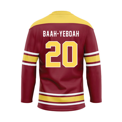 NSU - NCAA Men's Basketball : Marley Baah-Yeboah - Maroon Hockey Jersey-1