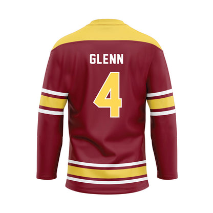 NSU - NCAA Men's Basketball : James Glenn - Maroon Hockey Jersey-1