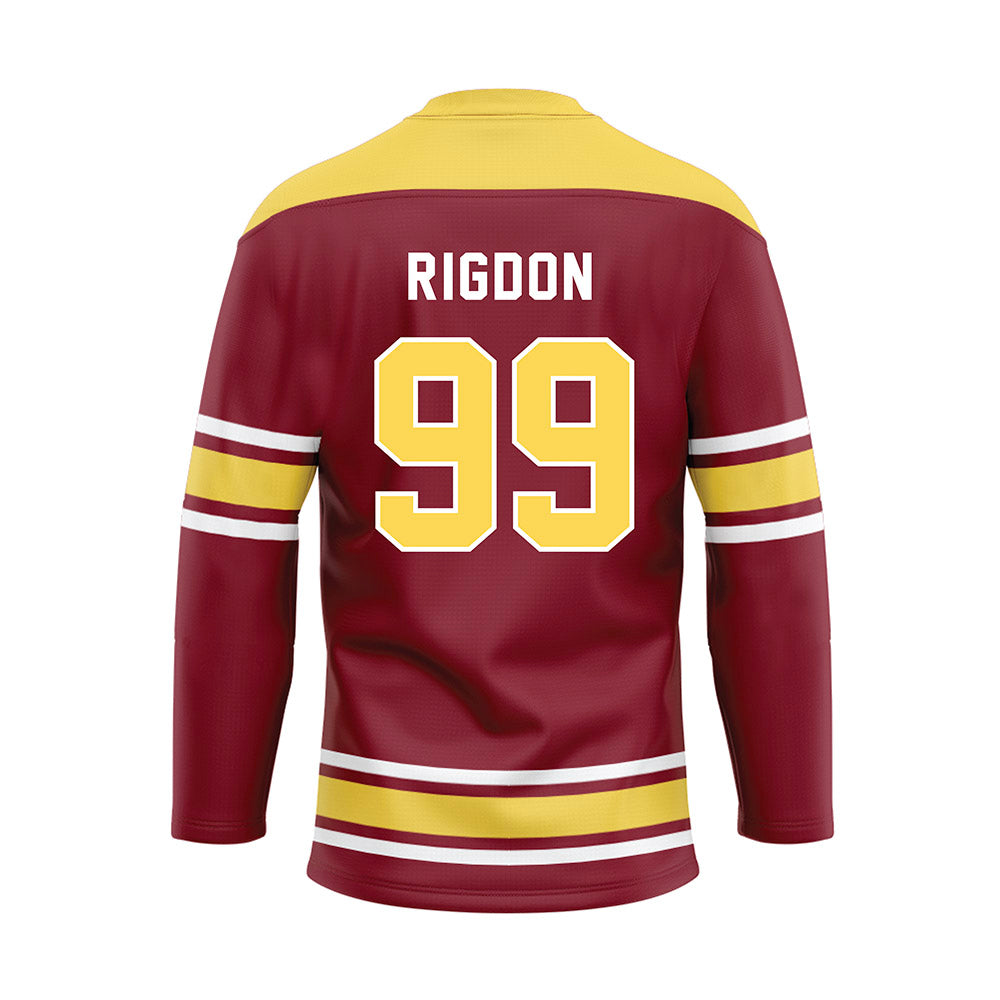 NSU - NCAA Football : Kai Rigdon - Maroon Hockey Jersey-1