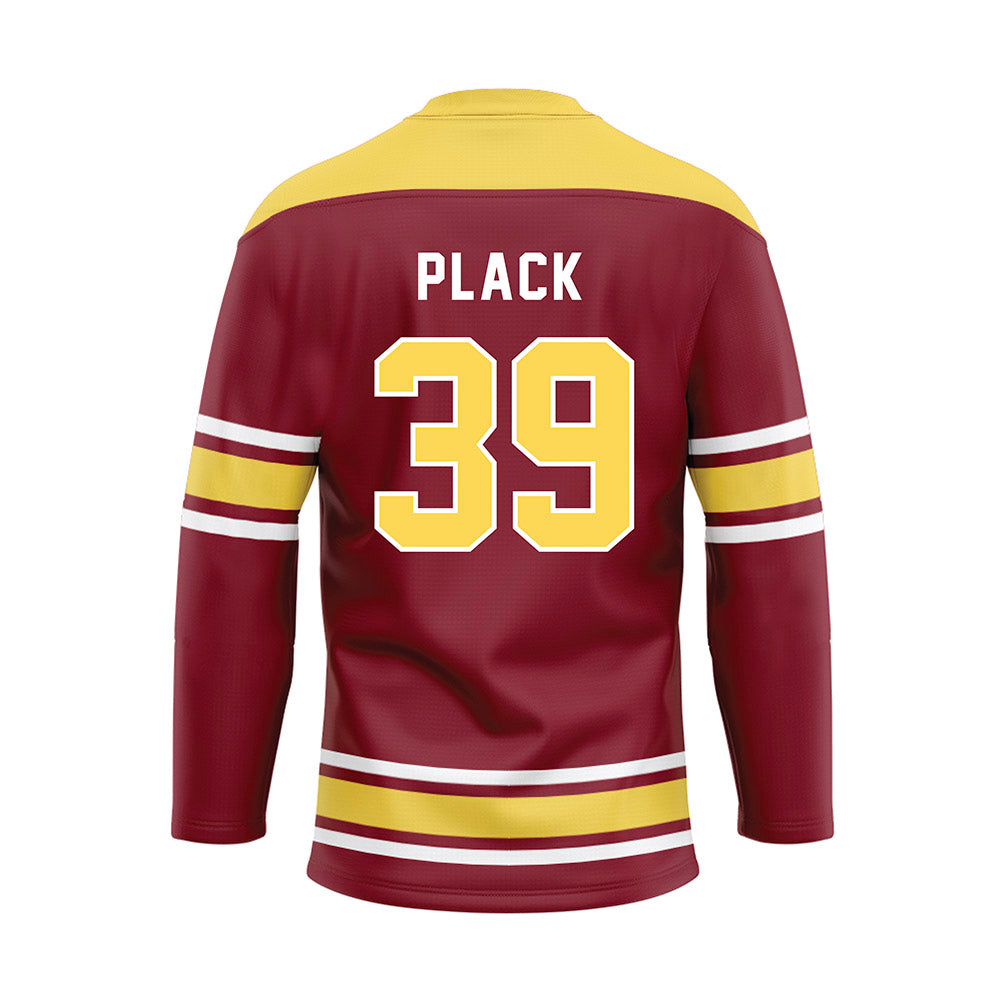 NSU - NCAA Baseball : Maddox Plack - Maroon Hockey Jersey-1