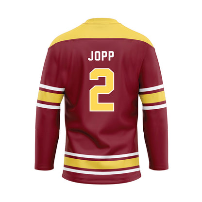 NSU - NCAA Football : Elijah Jopp - Maroon Hockey Jersey-1
