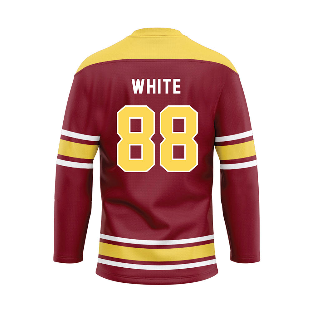 NSU - NCAA Football : Cooper White - Maroon Hockey Jersey-1