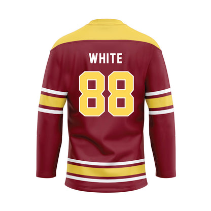NSU - NCAA Football : Cooper White - Maroon Hockey Jersey-1