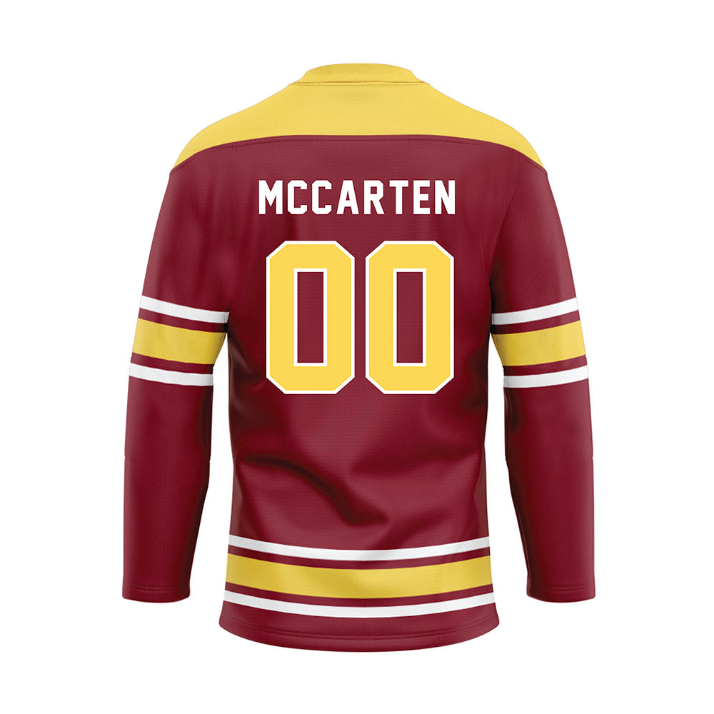 NSU - NCAA Football : Grady McCarten - Maroon Hockey Jersey-1