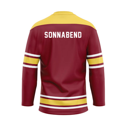 NSU - NCAA Women's Swimming & Diving : hilary sonnabend - Maroon Hockey Jersey-1
